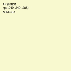 #F9F9D0 - Mimosa Color Image