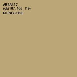 #BBA677 - Mongoose Color Image