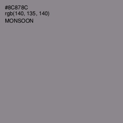 #8C878C - Monsoon Color Image