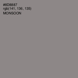#8D8887 - Monsoon Color Image