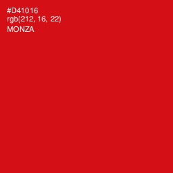 #D41016 - Monza Color Image