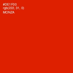 #DE1F00 - Monza Color Image