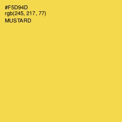 #F5D94D - Mustard Color Image