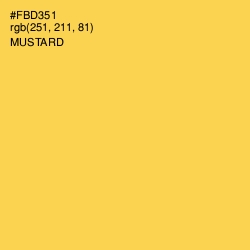 #FBD351 - Mustard Color Image