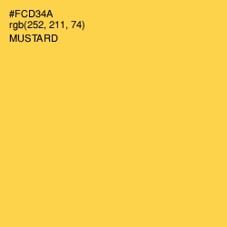 #FCD34A - Mustard Color Image