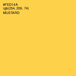 #FED14A - Mustard Color Image