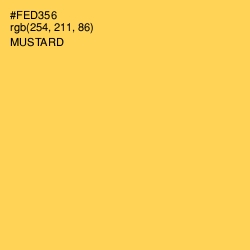 #FED356 - Mustard Color Image