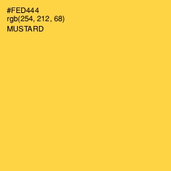 #FED444 - Mustard Color Image
