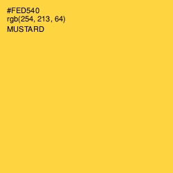 #FED540 - Mustard Color Image