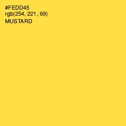 #FEDD45 - Mustard Color Image