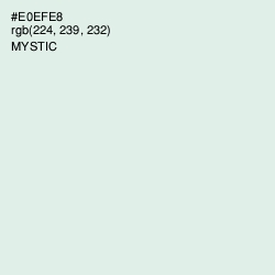 #E0EFE8 - Mystic Color Image