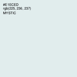 #E1ECED - Mystic Color Image