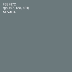 #6B787C - Nevada Color Image