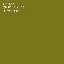 #7A751A - Olivetone Color Image