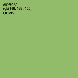 #92BC69 - Olivine Color Image