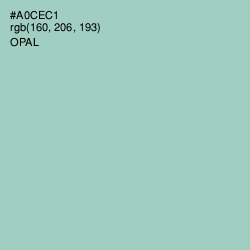 #A0CEC1 - Opal Color Image