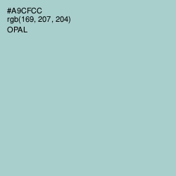 #A9CFCC - Opal Color Image