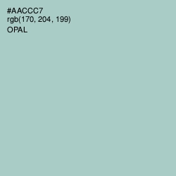 #AACCC7 - Opal Color Image