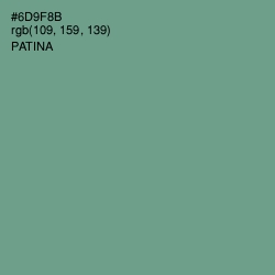 #6D9F8B - Patina Color Image
