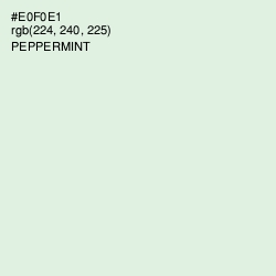 #E0F0E1 - Peppermint Color Image