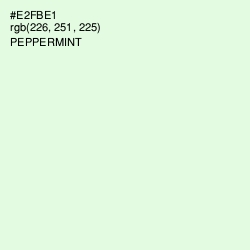 #E2FBE1 - Peppermint Color Image