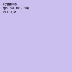 #CBBFF0 - Perfume Color Image