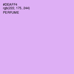 #DEAFF4 - Perfume Color Image