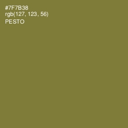 #7F7B38 - Pesto Color Image
