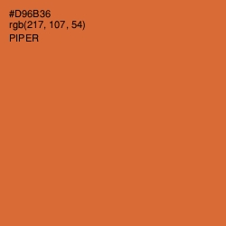 #D96B36 - Piper Color Image