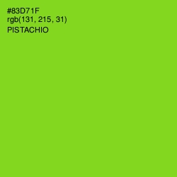#83D71F - Pistachio Color Image