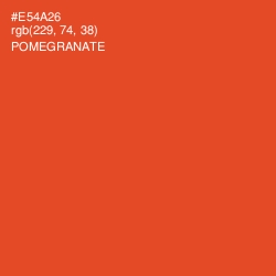 #E54A26 - Pomegranate Color Image