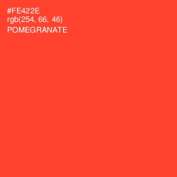 #FE422E - Pomegranate Color Image