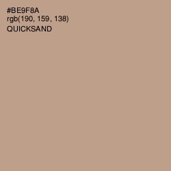 #BE9F8A - Quicksand Color Image