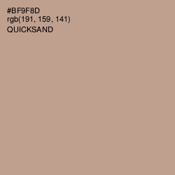 #BF9F8D - Quicksand Color Image