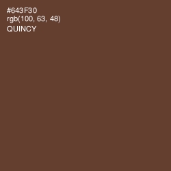 #643F30 - Quincy Color Image