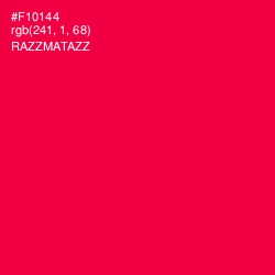#F10144 - Razzmatazz Color Image