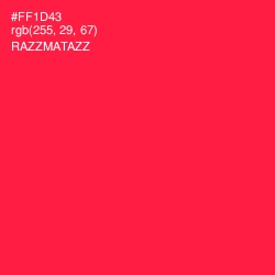 #FF1D43 - Razzmatazz Color Image