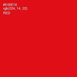 #E00E16 - Red Color Image