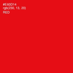 #E60D14 - Red Color Image