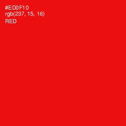 #ED0F10 - Red Color Image