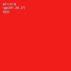 #F11D1B - Red Color Image
