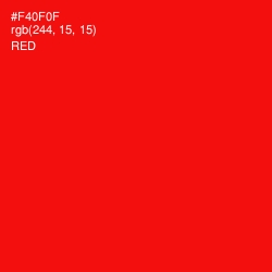 #F40F0F - Red Color Image