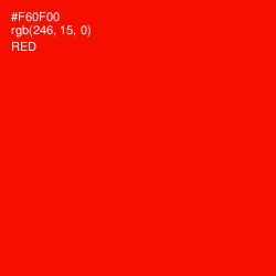 #F60F00 - Red Color Image