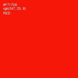 #F71708 - Red Color Image