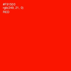 #F91500 - Red Color Image