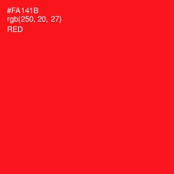 #FA141B - Red Color Image