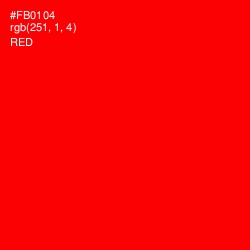 #FB0104 - Red Color Image