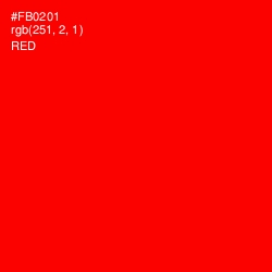 #FB0201 - Red Color Image