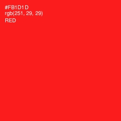 #FB1D1D - Red Color Image