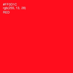 #FF0D1C - Red Color Image